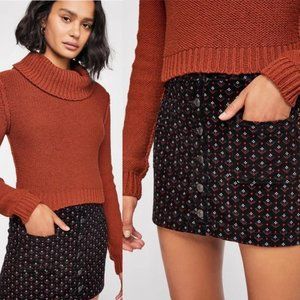Free People Pattern Joanie Cord Skirt